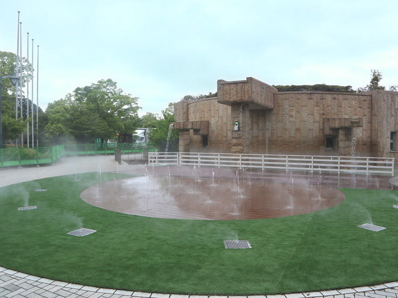 福山市緑町公園の噴水施設完成