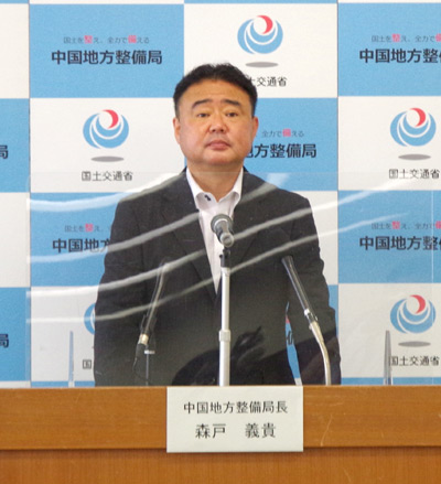 中国地方整備局の森戸新局長が会見