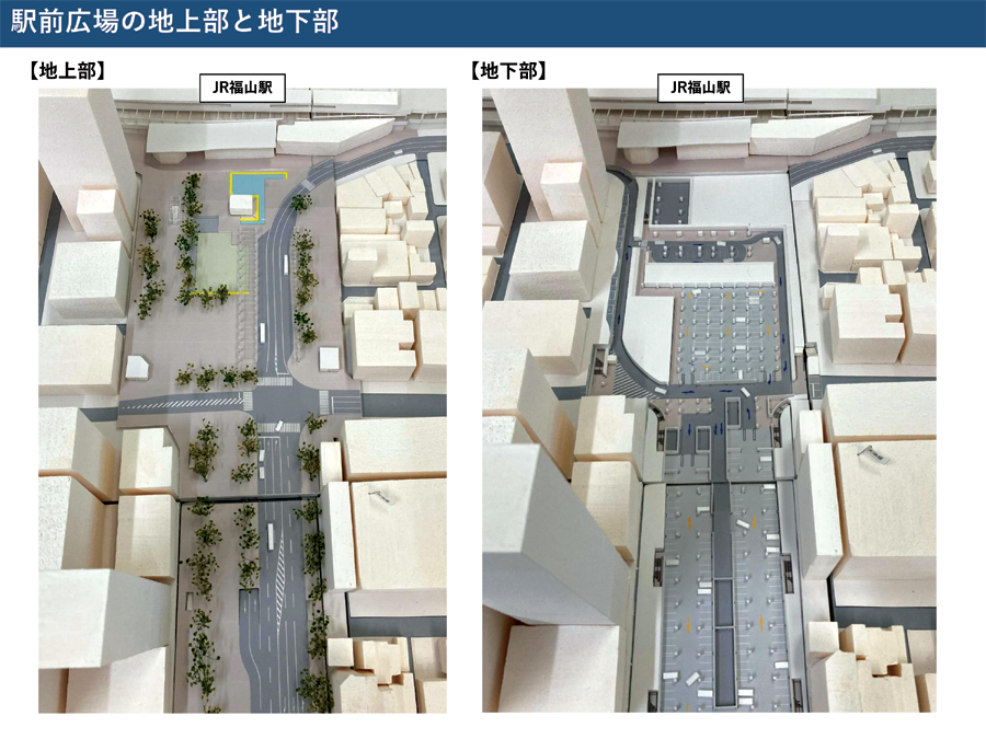 福山駅前広場地下空間接続検討イメージ